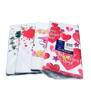 Vintage Beach Products Paper Table Covers Lot of 3 Graduation Hearts Shamrocks